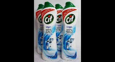 Cif Cream Original - 100 % Natural Cleaning Particles - 4 x 500 ml - Voordeelverpakking