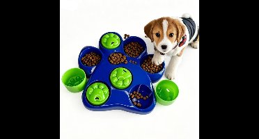 Honden Puzzel Voerbak - Interactief Huisdier Verrijking Speelgoed, Slow Feeder Voerbak voor Honden, Anti-Slip Hondenspeelgoed voor Mentale Stimulatie en Traag Eten