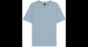 HUGO BOSS Orange T-shirt Stretch-Cotton With Logo Print Pastel Blue (50473278 - 458)