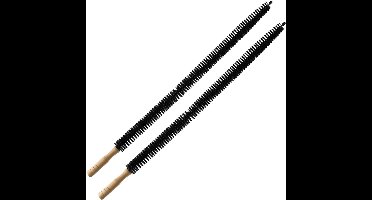 Kierenborstel - 2stuks - Radiatorborstel - Schoonmaakborstel - Flexibele Borstel - Multifunctioneel - Geschikt Voor Het Reinigen Van Wasmachines, Drogers En Airconditioningsapparaten - 73cm - Zwart