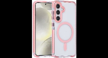 TUNIQ telefoonhoesje voor Samsung Galaxy S24 - MagSafe backcover met koord - Roze