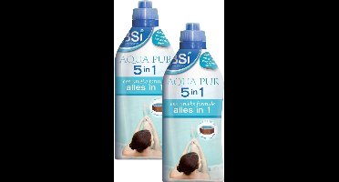 BSI Aqua Pur 5-in-1 - 2 x 1L - Voor kraakhelder en zacht spa water - 50% minder chloorverbruik en voorkomt kalkafzettingen en pH schommelingen - Zwembad - Spa