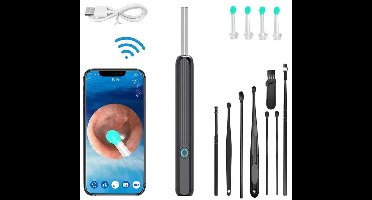 Draadloze Oorreiniger met Camera - Oroscopisch Oorsmeer Verwijderingsset - 1280P HD 3.0 MP Endoscoop met Schepje en Pincet - Slimme Oorreinigingstool voor Veilig Gebruik