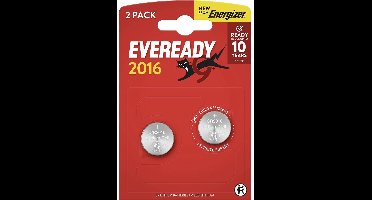 Energizer Everyday - Knoopcel batterijen - CR2016 - Lithium - 2 stuks