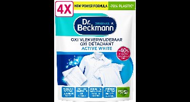 4 x Dr. Beckmann - Active White Poeder – Oxi Power Vlekverwijderaar – Witte Was Witter – Voor Hardnekkige vlekken– 400g