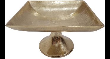 Lesli Living - Schaal Brush - Goud - 24x24x13cm