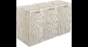 Curver Kaya Wasmand met deksel - 60L - 3 stuks - 38x29x58,5 cm - Wit