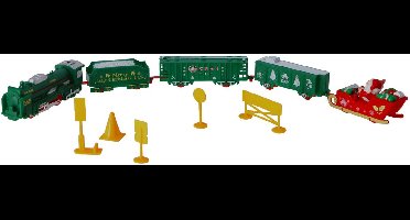 KiddyGo kersttrein speelgoed met licht en geluid 25-delig decoratie.