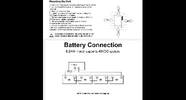Solar Hybrid Omvormer – Hybride Omvormer – Zonne-energie Omvormer – MPPT Omvormer – Wifi Omvormer – 6,2 kW Vermogen – Pure Sinusgolf Uitgang