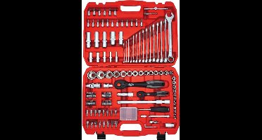 Professionele Aluminium Gereedschapskoffer – Gereedschapsset – Steeksleutelset – Gereedschapsbox – Klusset – Robuuste Aluminium Koffer – 191-delige Set – Uitneembare Pallets met 56 Vakken