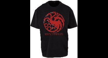 Game Of Thrones House of the Dragon - Red Three Headed Dragon Emblem Unisex T-shirt - zwart - XL