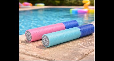 Eddy Toys Waterpistool van foam 15 cm - 4x - waterspuiten klein model - spuit 7 meter ver - blauw - water speelgoed