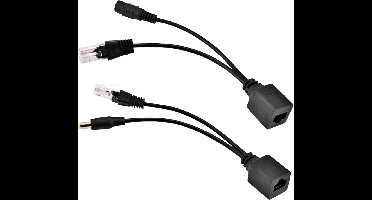 Passieve PoE-injector en splitter set 12-48VDC