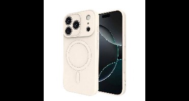 Just in Case hoesje geschikt voor iPhone 17 Pro Max Hoesje geschikt voor MagSafe - Color Backcover - Ivory
