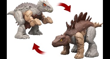 Jurassic World Indominus Rex met Kentrosaurus actiefiguren set - 2 in 1 - 13 cm groot