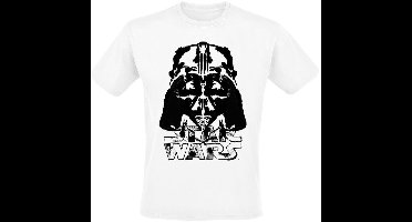 Star Wars Darth Vader - Inked Helmet Heren T-shirt - wit - L