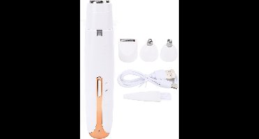 4-in-1 elektrische ontharingsapparaat voor vrouwen, haartrimmer voor vrouwen, draagbare oplaadbare elektrische trimmer voor gezicht, wenkbrauwen, oksels en lichaamshaar voor thuis en op reis