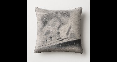 Unique Living - 2 stuks - kussenhoes - sierkussenhoes -grijs - zwart - Titanic - Leonardo DiCaprio - Kate Winslet - film - 45 x 45 cm - rits