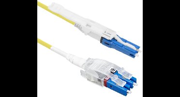ACT 0,5 meter Singlemode 9/125 OS2 Polarity Twist uniboot duplex glasvezel patchkabel met CS - LC connectoren