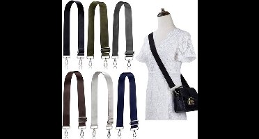 6x Verstelbare Schouderband - 3,8 cm Breedte - 75-145 cm Verstelbare Lengte - Vervangende Tasband - DIY Accessoire - Geschikt voor Handtassen, Totebags en Crossbody Tassen - Effen Kleur Band