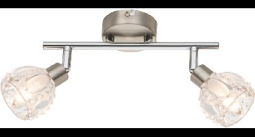 LED plafondlamp slaapkamer gastenkamer kristal glazen lichtbundel spotlamp verstelbaar Globo 56180-2