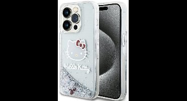 Hello Kitty Liquid Glitter Charms - iPhone 13 Hoes - Sierontwerp - Duurzaam Materiaal - Zilverkleurig