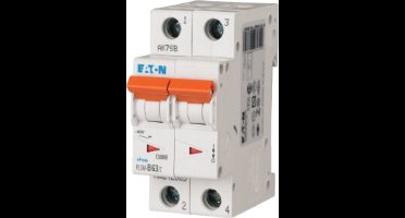 Eaton Installatieautomaat PLSM-B63/2-MW , B 63A , 2 Polig , 10 kA
