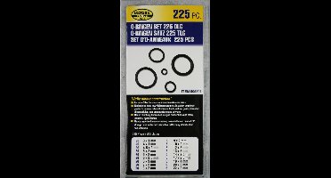 225 delig o-ringen set - o ring - rubber ringen - afdichtingsringen - afsluitringen - universele sluitringen