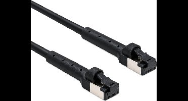 Delock RJ45 Slim Network Cable Cat.8.1 U/FTP angled up to 40 Gbps black 1 m
