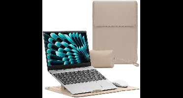 Dailygoods - Slanke Laptophoes voor 15-16 inch Laptops met Standaard