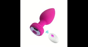 Oneay Vibrerende Anale Plug met Afstandsbediening – Prostaat Massager voor Mannen & Vrouwen – 10 Vibratiestanden – Draadloos Seksspeeltje – Kleine Buttplug voor Beginners – Stil & Waterbestendig – Roze rood