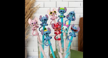 Paladone Disney Stitch rietje met topper (één stuk)