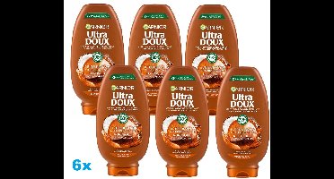 Garnier Ultra Doux Conditioner Kokosolie & Cacaoboter – 6 x 250 ml – Gladmakende Conditioner voor Pluizig Haar
