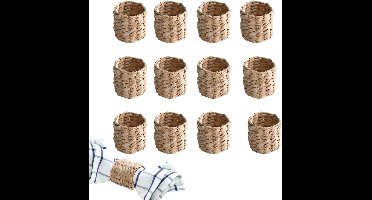 Goodivery ® Natuurlijke Handgemaakte Servetringen van Gevlochten Riet voor Tafeldecoratie en Feestelijke Gelegenheden