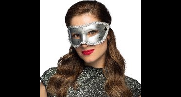 Boland - Masker Gabriella zilver Zilver - Volwassenen - Showgirl -