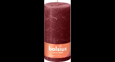 Bolsius - Rustiek stompkaars - 200/100 - 1 Stuk - Velvet Red