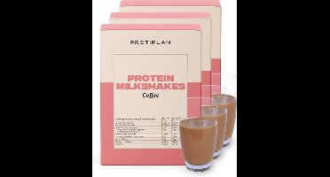 Protiplan - Milkshake Koffie - 3 stuks - 3 x 7 x 24,5 g - Eiwitdieet - Proteïneshake