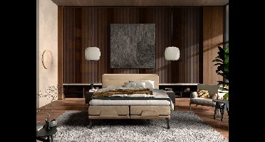 Boxspring 160x200 - Norma NEW 1884- Vlak - Meegestoffeerde Pocket Matrassen - Incl. Topper - Enjoy Champagne