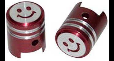 Ventieldopset Mod. Zuiger Smile Rood alu 2pcs