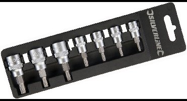 Silverline Torx dopsleutelset - gehard chroom vanadium - 7-delig