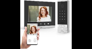 Extel CODE Connect Complete set voor Video-deurintercom WiFi Zwart, Glas