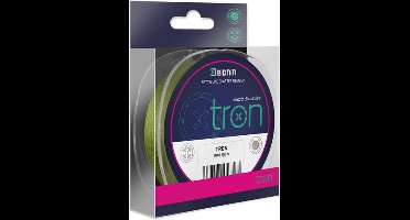 Gevlochten Lijn - Delphin - TRON - groen - 8 braid - 130m - 0.05mm - 2.3kg - Extreem dun - vislijn