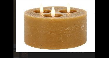 Countryfield 3 pits led kaars amber, 3 pits led kaars , Led kaars, Led kaars cognac