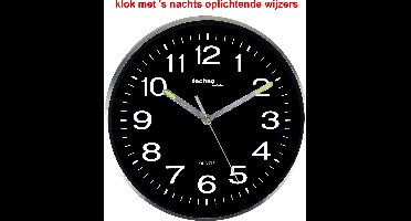 WANDKLOK - Oplichtende wijzers - 7620