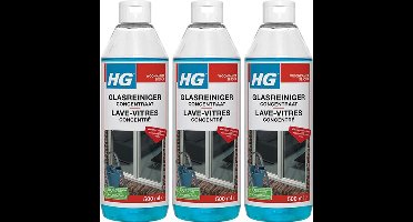 HG glasreiniger concentraat + Gratis KD spons - 3 stuks