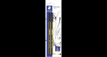 Staedtler Noris stick 434 Zwart Stick balpen Medium 2 stuk(s)