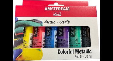 Royal Talens Amsterdam Standard Series acrylverf metallic set - 6 x 20 ml