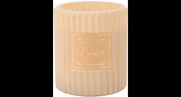 Geurkaars relax & unwind beige 8x8x9cm - 18u