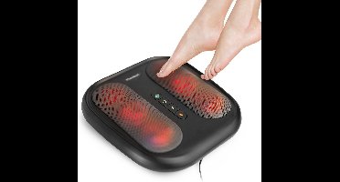 QLT 2-in-1 Rug en Voetmassageapparaat met Infrarood - Shiatsu Massage - 3 Massagestanden en Intensiteiten - 2 Warmteniveaus - Wasbare Hoes - Zwart