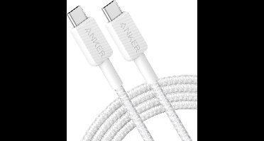Anker 322 (60W) Gevlochten USB-C naar USB-C Kabel 1.8M Wit